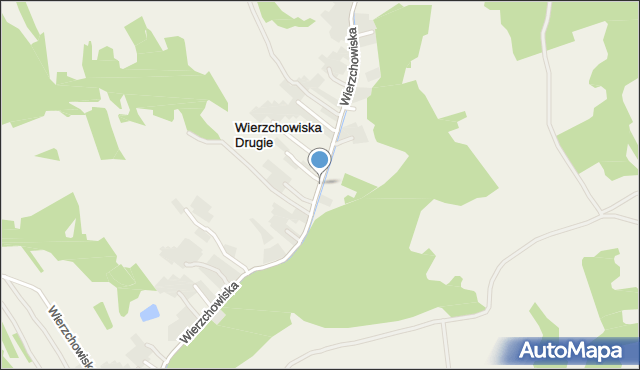 Wierzchowiska Drugie gmina Modliborzyce, Wierzchowiska Drugie, mapa Wierzchowiska Drugie gmina Modliborzyce
