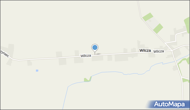 Wilcza gmina Kotlin, Wilcza, mapa Wilcza gmina Kotlin