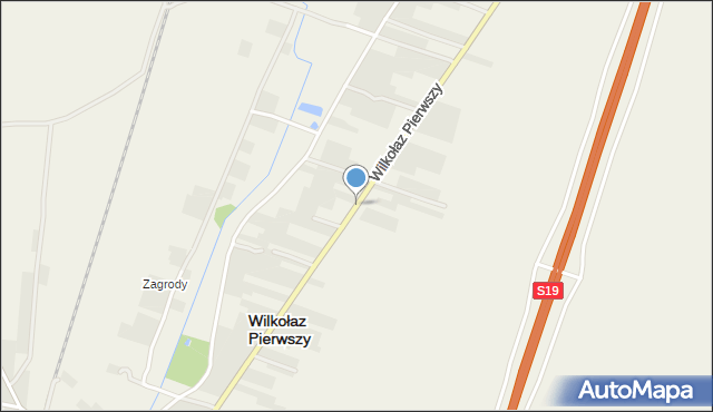 Wilkołaz Pierwszy, Wilkołaz Pierwszy, mapa Wilkołaz Pierwszy