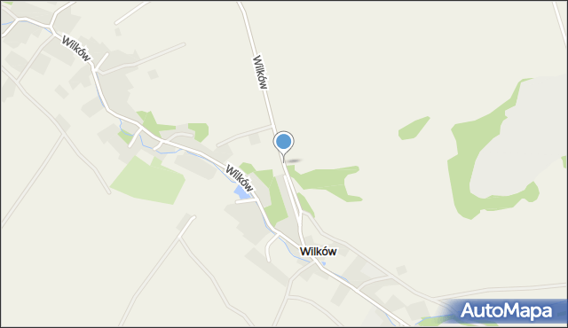 Wilków gmina Złotoryja, Wilków, mapa Wilków gmina Złotoryja