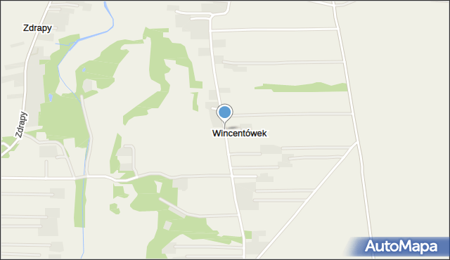 Wincentówek gmina Bychawa, Wincentówek, mapa Wincentówek gmina Bychawa