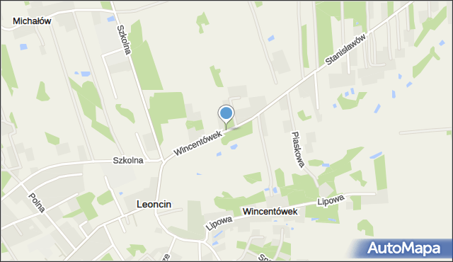 Wincentówek gmina Leoncin, Wincentówek, mapa Wincentówek gmina Leoncin