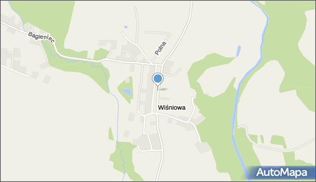 Wiśniowa gmina Świdnica, Wiśniowa, mapa Wiśniowa gmina Świdnica