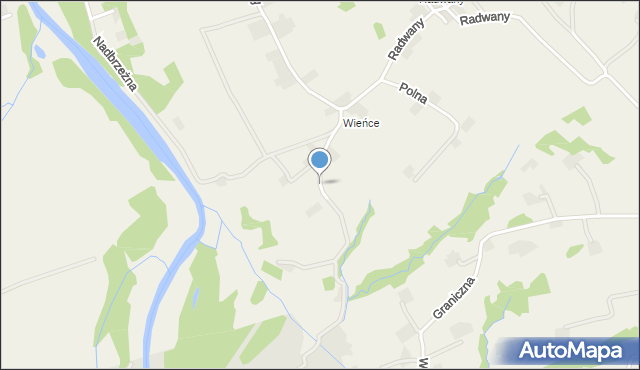 Witanowice gmina Tomice, Widokowa, mapa Witanowice gmina Tomice