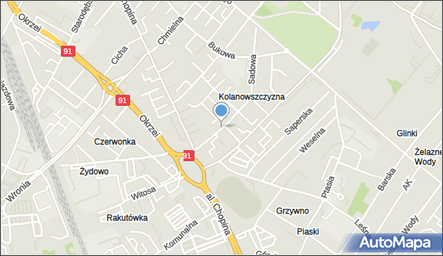 Włocławek, Wierzbowa, mapa Włocławka