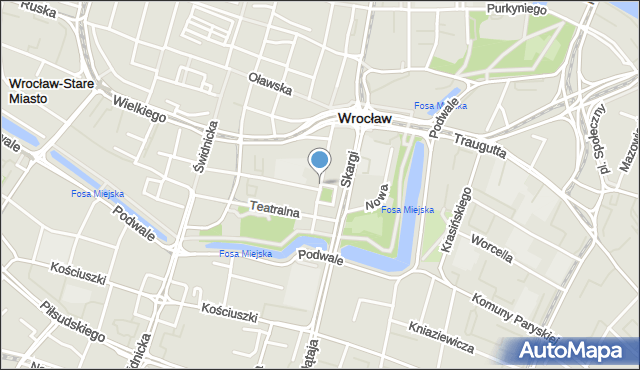 Wrocław, Wierzbowa, mapa Wrocławia