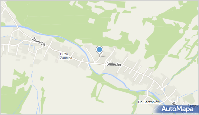 Żabnica gmina Węgierska Górka, Wiśniowa, mapa Żabnica gmina Węgierska Górka