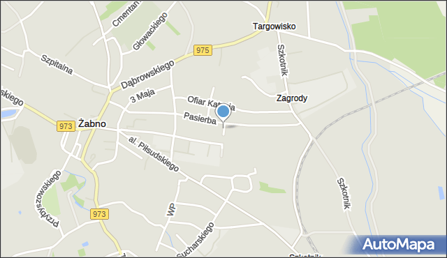 Żabno powiat tarnowski, Witka Stanisława, dr., mapa Żabno powiat tarnowski