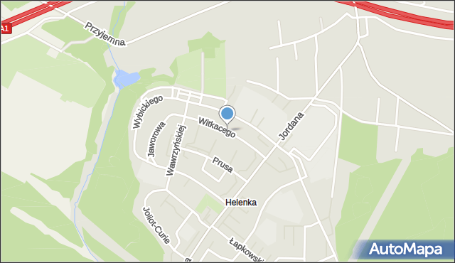 Zabrze, Witkacego Stanisława, mapa Zabrza