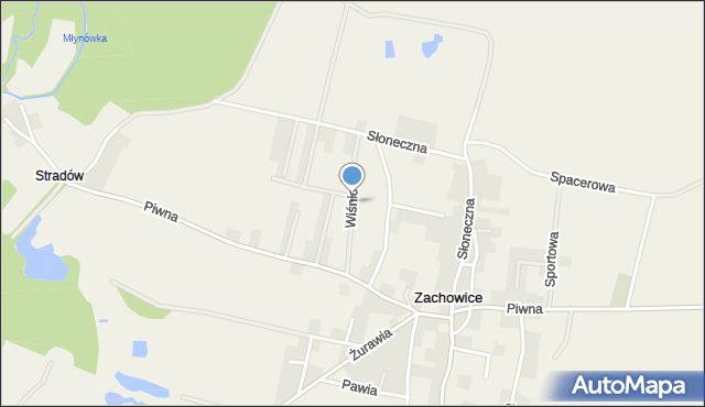 Zachowice, Wiśniowa, mapa Zachowice