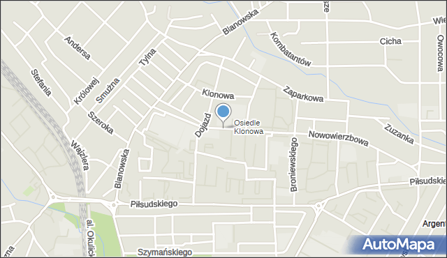 Zawiercie, Wierzbowa, mapa Zawiercie