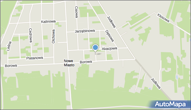 Zduńska Wola, Wiązowa, mapa Zduńska Wola