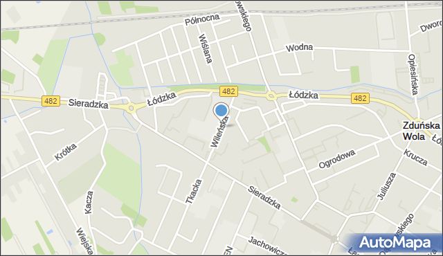 Zduńska Wola, Wileńska, mapa Zduńska Wola