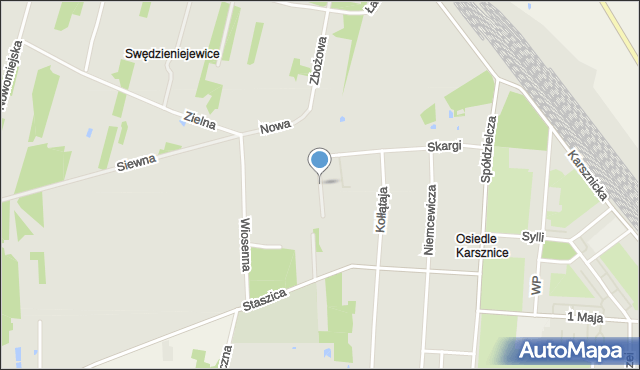 Zduńska Wola, Witosa Wincentego, mapa Zduńska Wola