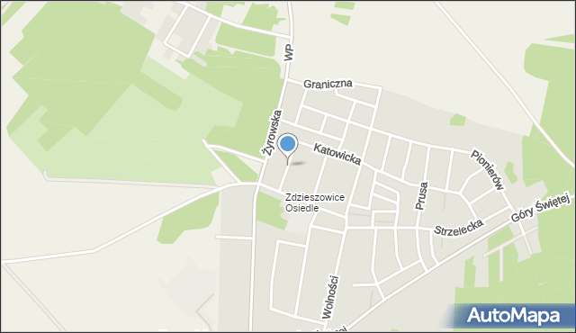 Zdzieszowice, Wigury Stanisława, inż. pil., mapa Zdzieszowice