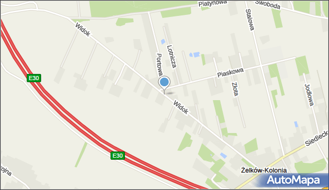 Żelków-Kolonia, Widok, mapa Żelków-Kolonia