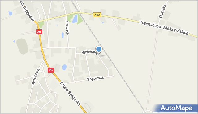 Złotniki Kujawskie, Wiśniowa, mapa Złotniki Kujawskie