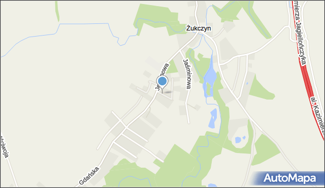 Żukczyn, Widok, mapa Żukczyn