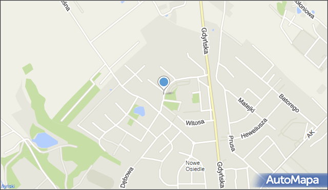 Żukowo powiat kartuski, Wierzbowa, mapa Żukowo powiat kartuski