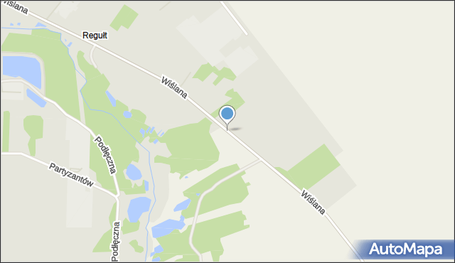 Zwoleń, Wiślana, mapa Zwoleń