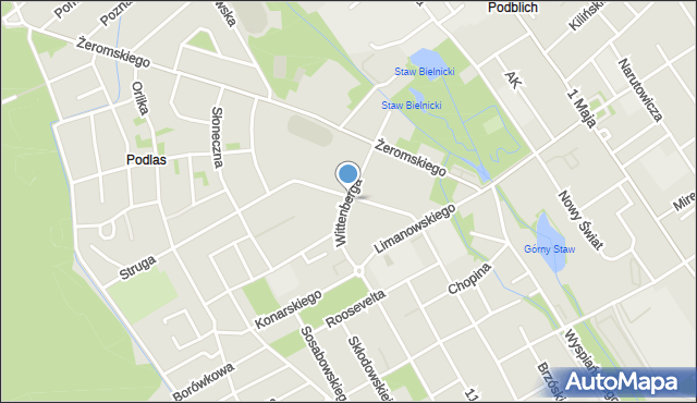 Żyrardów, Wittenberga Ottona, ks., mapa Żyrardów
