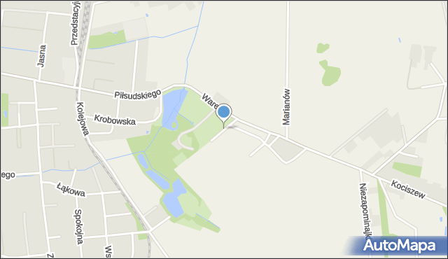 Krobów, Wjazdowa, mapa Krobów