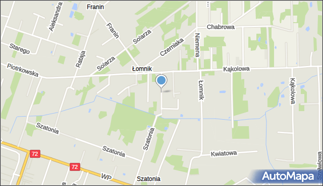 Aleksandrów Łódzki, Władysława IV, mapa Aleksandrów Łódzki