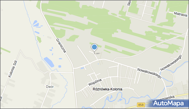 Biłgoraj, Własna, mapa Biłgoraj