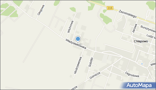 Chłapowo gmina Władysławowo, Władysławowska, mapa Chłapowo gmina Władysławowo