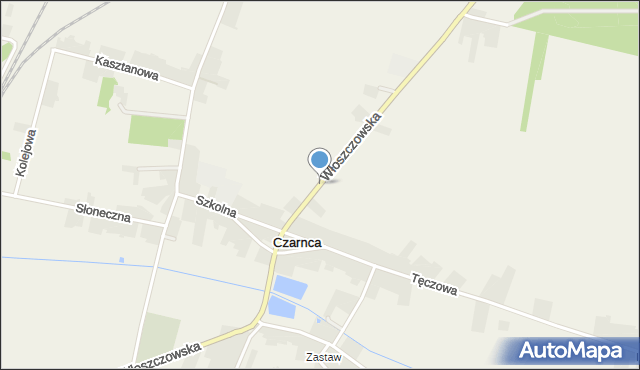 Czarnca, Włoszczowska, mapa Czarnca