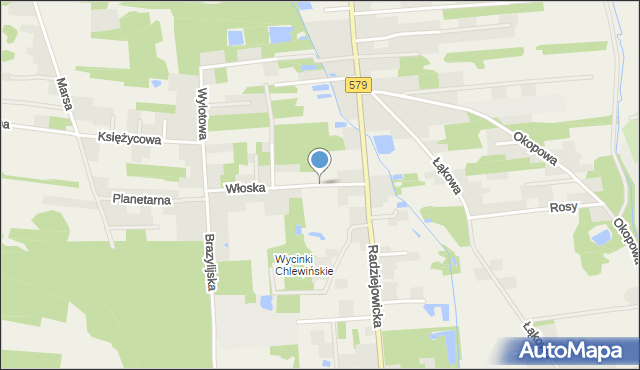 Janinów gmina Grodzisk Mazowiecki, Włoska, mapa Janinów gmina Grodzisk Mazowiecki