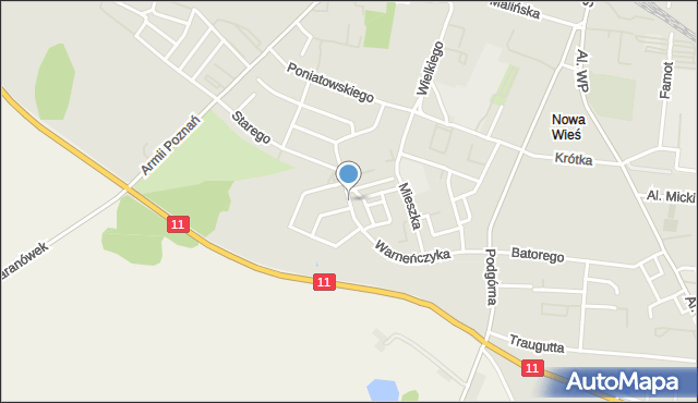 Pleszew, Władysława Warneńczyka, mapa Pleszew