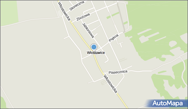 Puławy, Włostowicka, mapa Puław