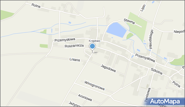 Radwanice powiat polkowicki, Włókiennicza, mapa Radwanice powiat polkowicki
