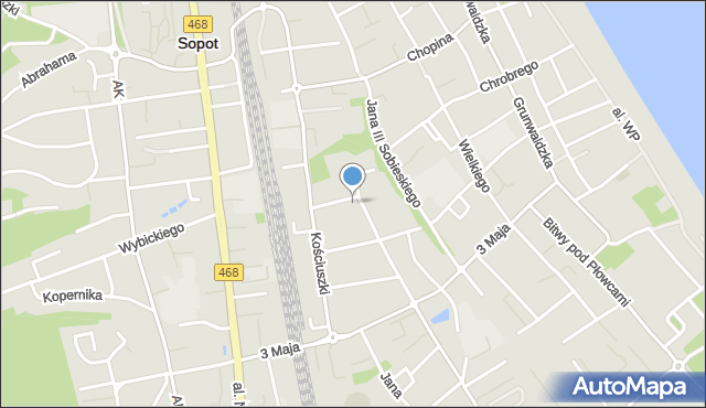 Sopot, Władysława IV, mapa Sopotu