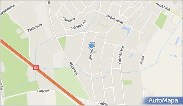 Sulechów powiat zielonogórski, Władysława Hermana, mapa Sulechów powiat zielonogórski