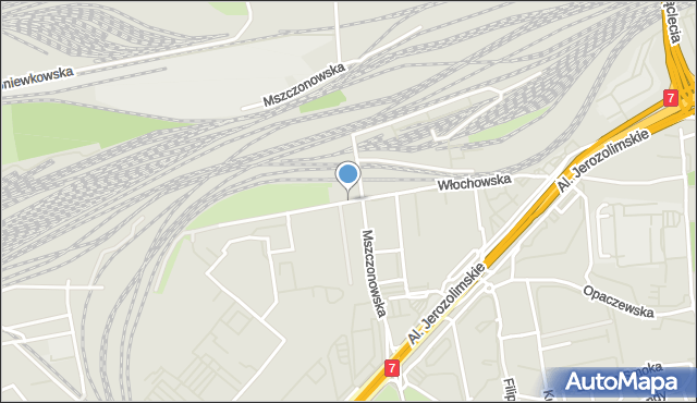Warszawa, Włochowska, mapa Warszawy