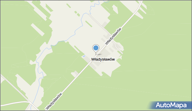 Władysławów gmina Dzwola, Władysławów, mapa Władysławów gmina Dzwola