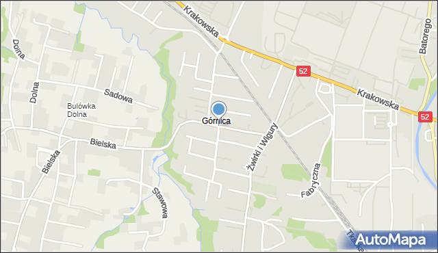 Andrychów, Wolfa Tadeusza, mapa Andrychów