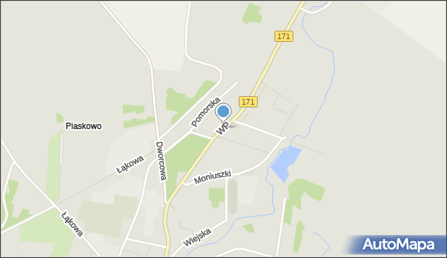 Barwice, Wojska Polskiego, mapa Barwice