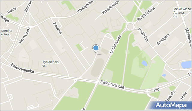 Białystok, Wołodyjowskiego Michała, mapa Białegostoku