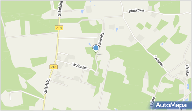 Bieszkowice, Wolności, mapa Bieszkowice