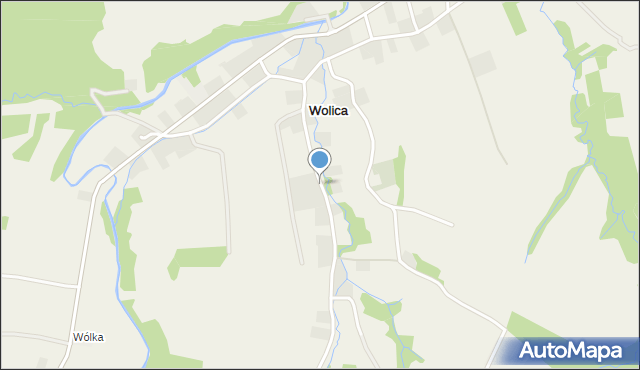 Bukowsko, Wolica, mapa Bukowsko