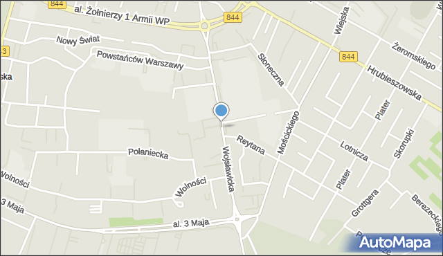 Chełm, Wojsławicka, mapa Chełma