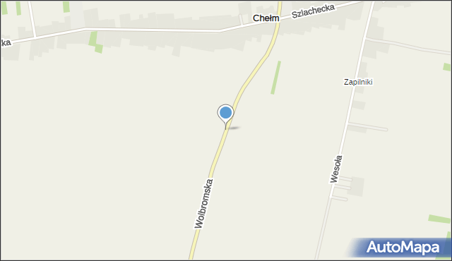 Chełm gmina Wolbrom, Wolbromska, mapa Chełm gmina Wolbrom