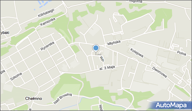 Chełmno, Wojska Polskiego, mapa Chełmno