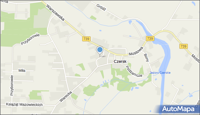 Czersk gmina Góra Kalwaria, Wójtowska, mapa Czersk gmina Góra Kalwaria