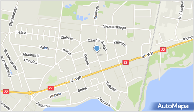Człuchów, Wołodyjowskiego Michała, mapa Człuchów