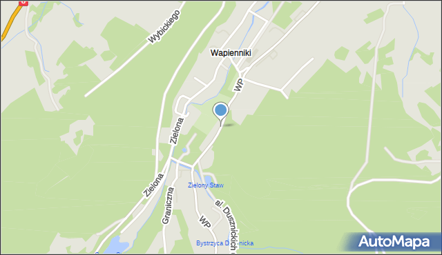 Duszniki-Zdrój, Wojska Polskiego, mapa Duszniki-Zdrój