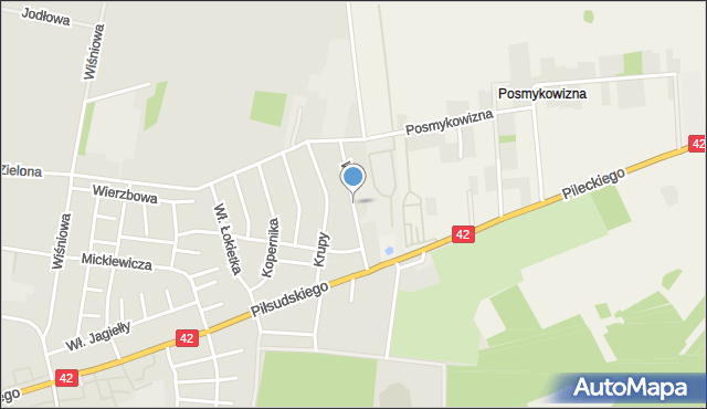 Działoszyn powiat pajęczański, Wojska Polskiego, mapa Działoszyn powiat pajęczański